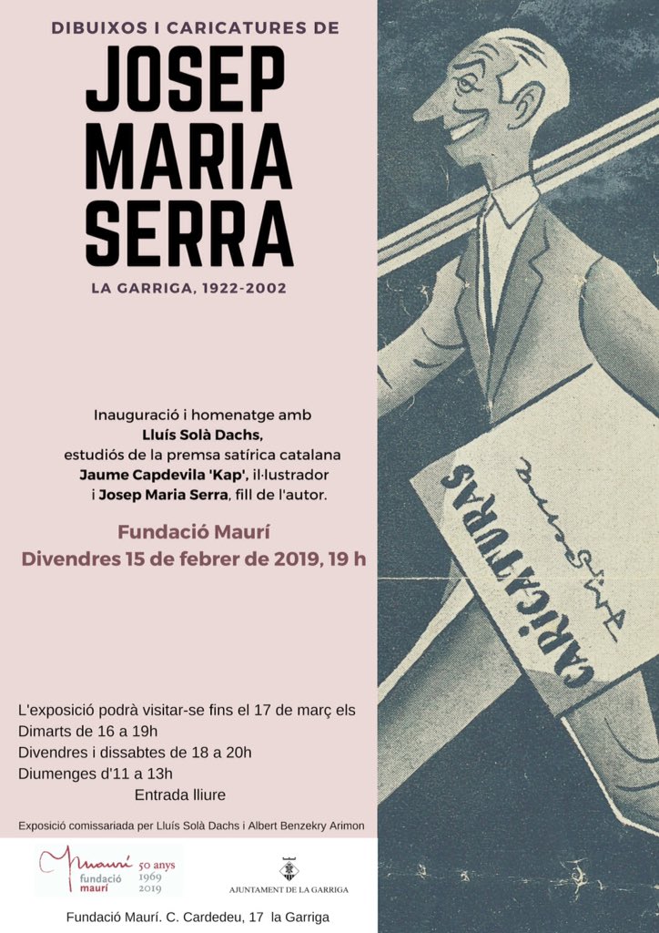 Exposició en memòria del dibuixant garriguenc Josep Maria Serra