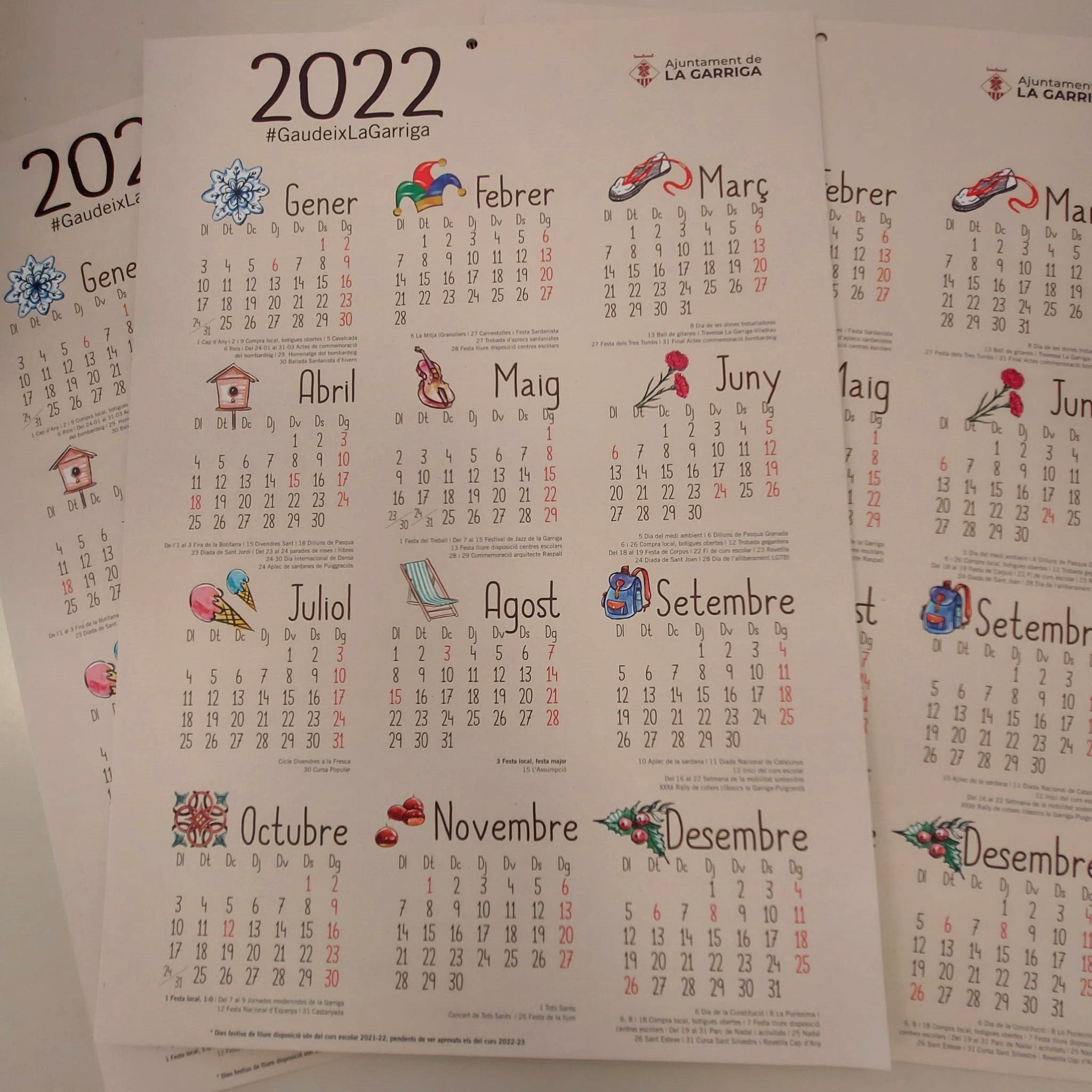 Ja tens el calendari de la Garriga?
