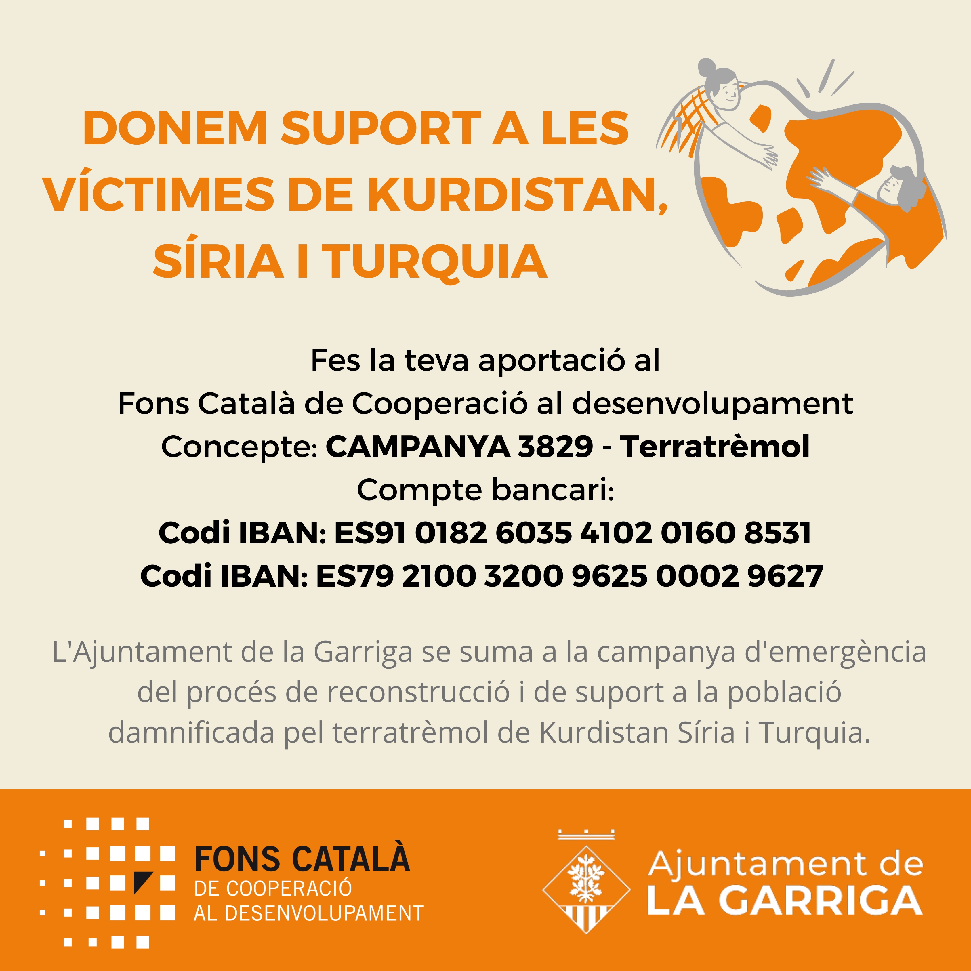 La Garriga aporta 2.000 € a la campanya d'ajuda a les víctimes del terratrèmol