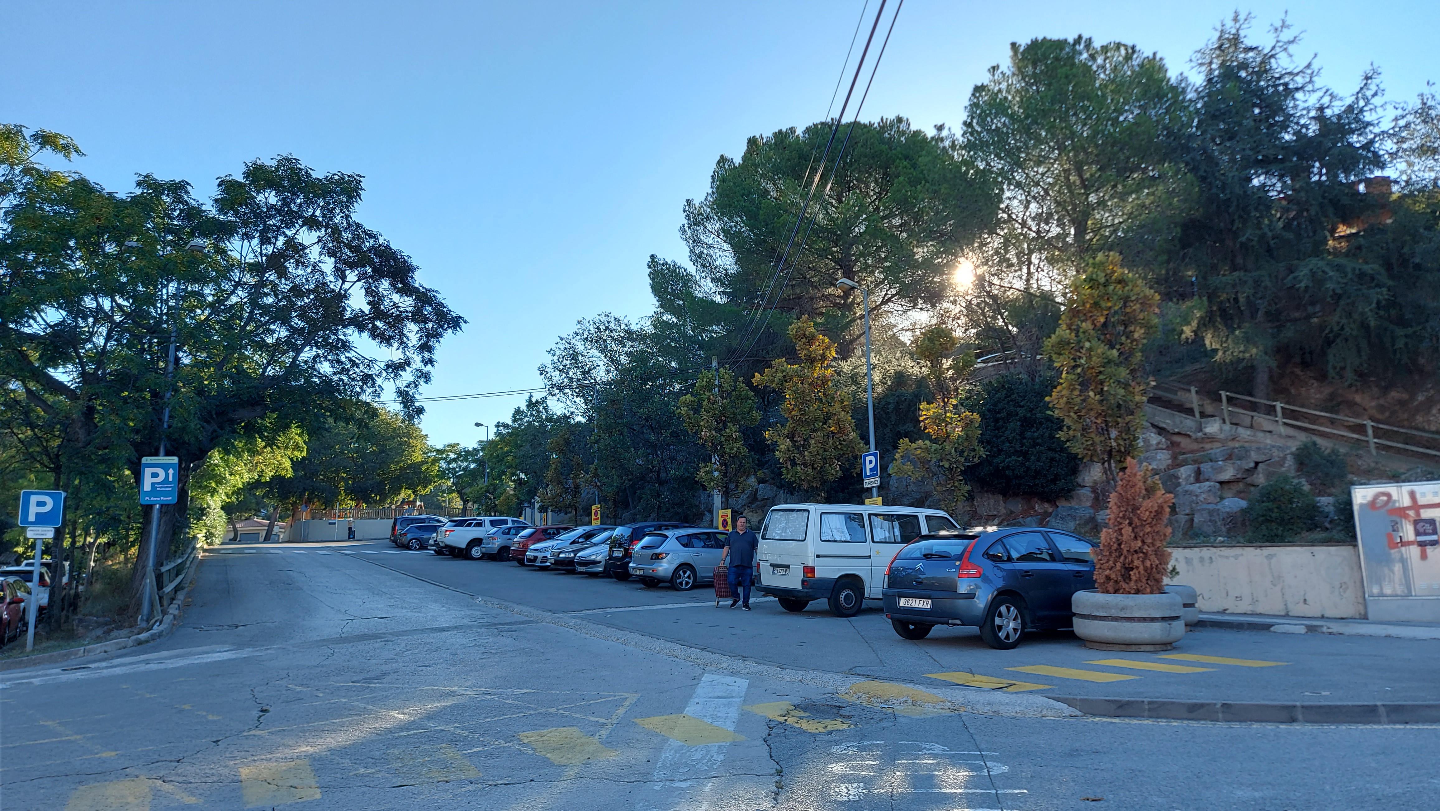 Afectació als aparcaments de l'avinguda Pau Casals