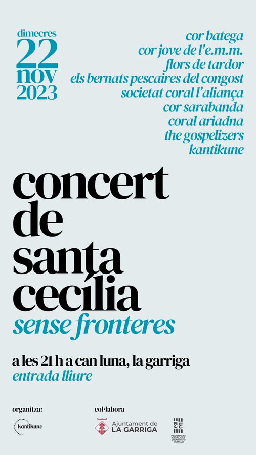 Concert de Santa Cecília sense fronteres