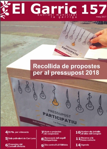 Els pressupostos participatius, portada d'El Garric