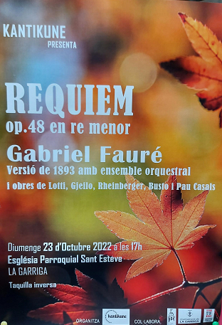 Concert: Rèquiem op.48 en re menor