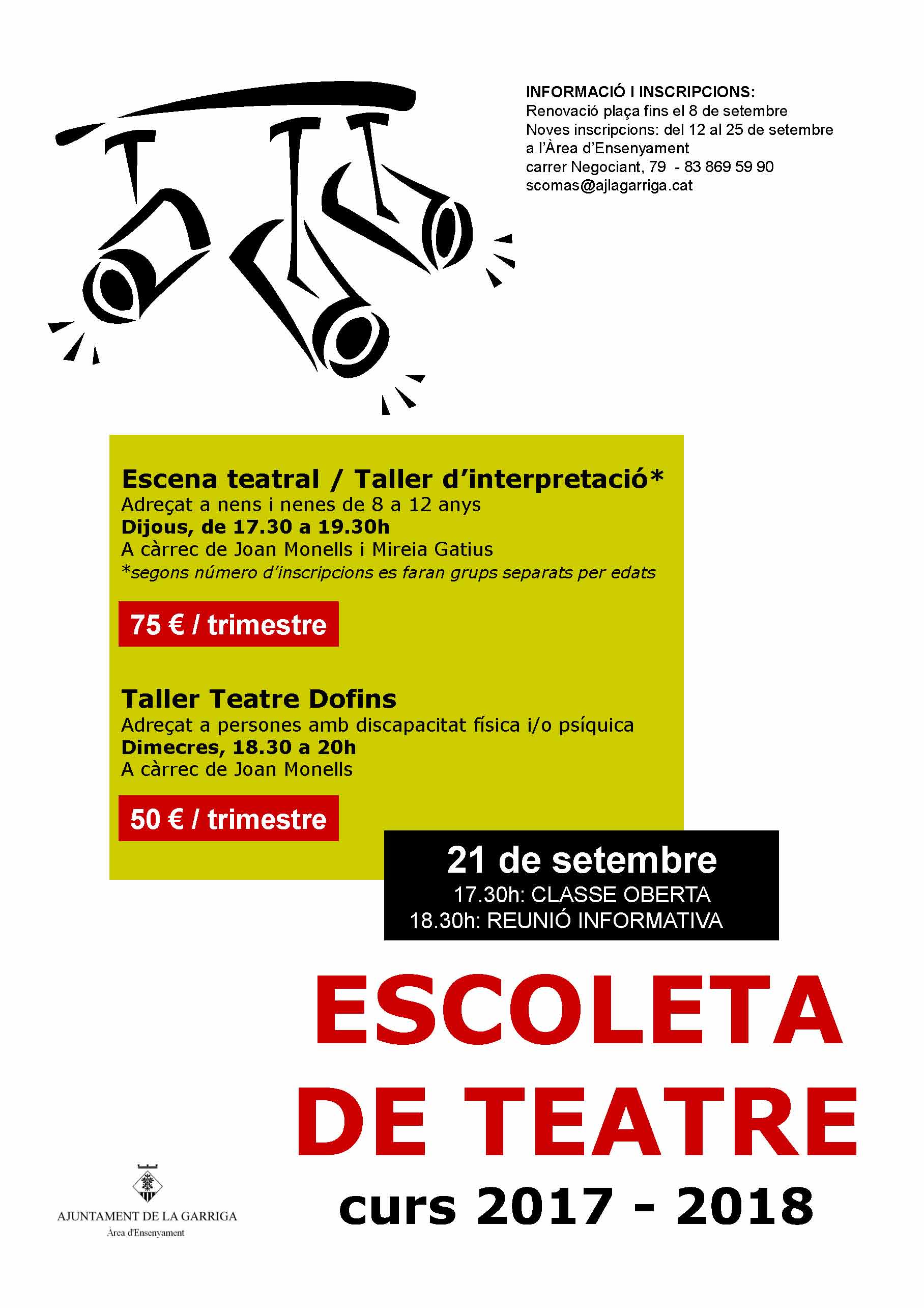 Classe oberta per conèixer l'Escoleta de Teatre