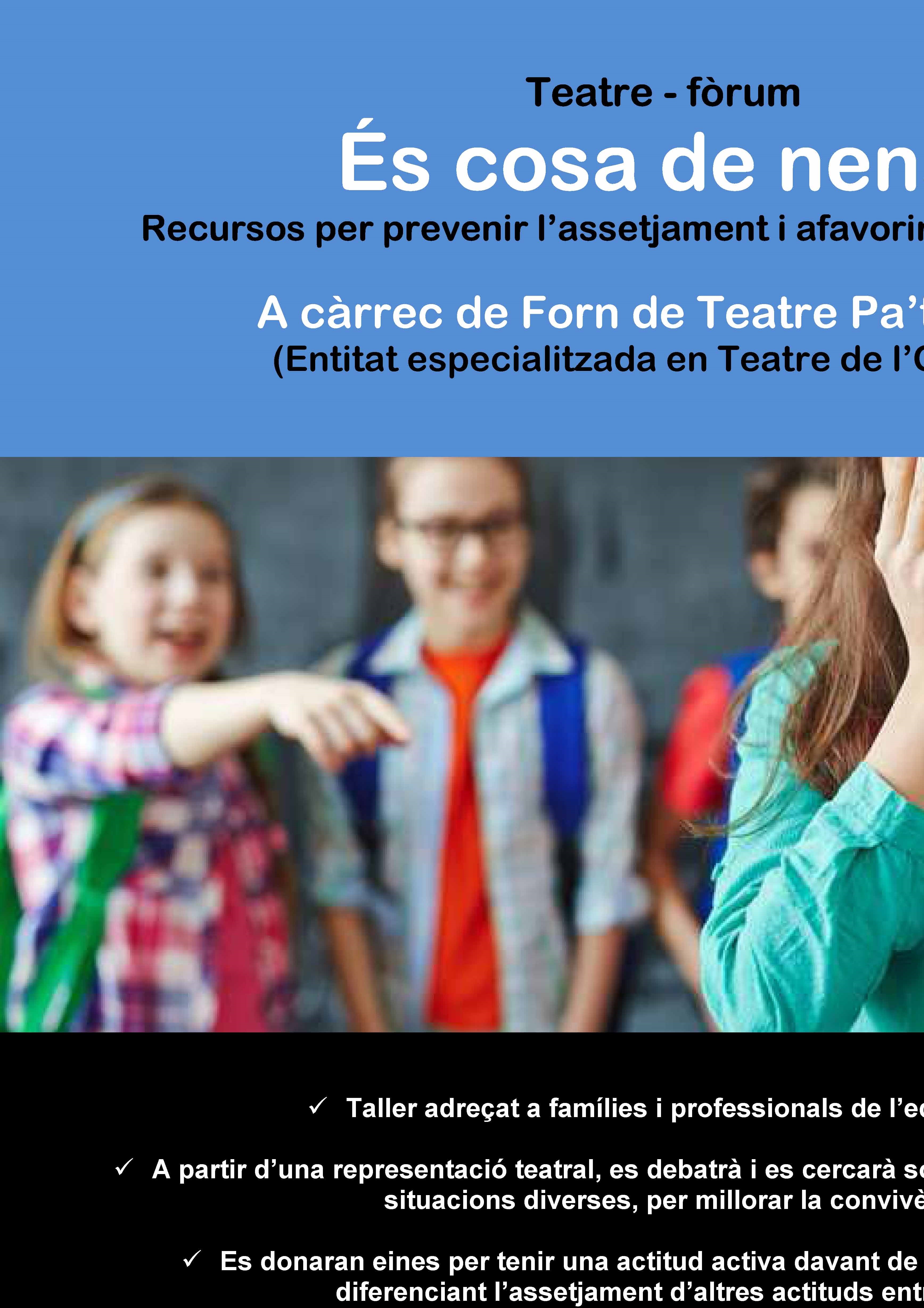 Taller per prevenir l'assetjament i afavorir la convivència