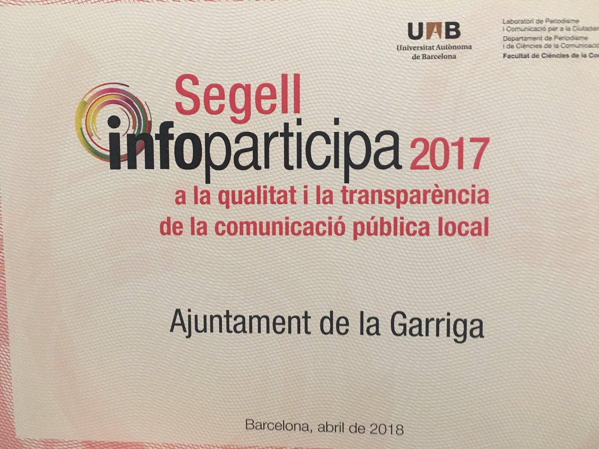 El web municipal renova el Segell Infoparticipa