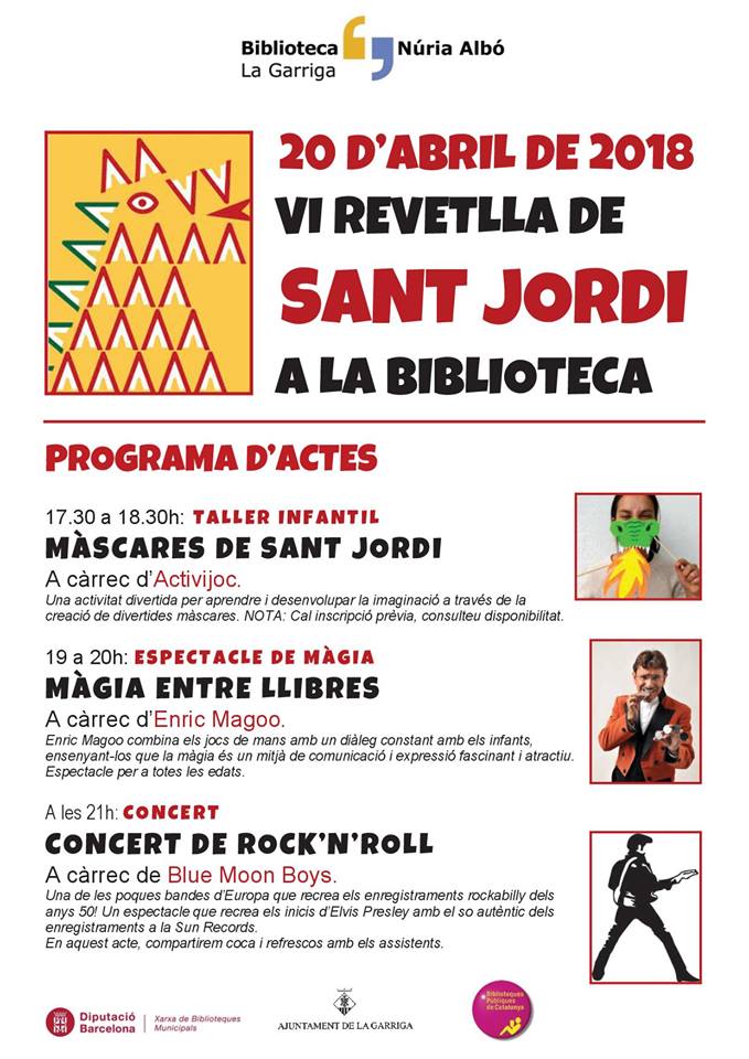 Vine a celebrar la revetlla de Sant Jordi a la biblioteca!