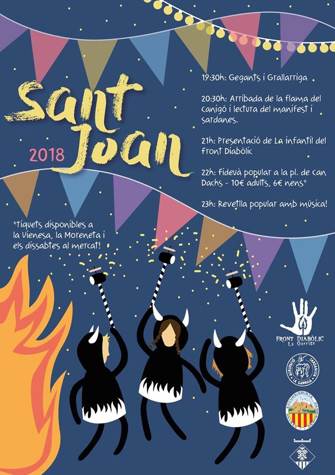 La revetlla de Sant Joan comptarà amb un sopar popular