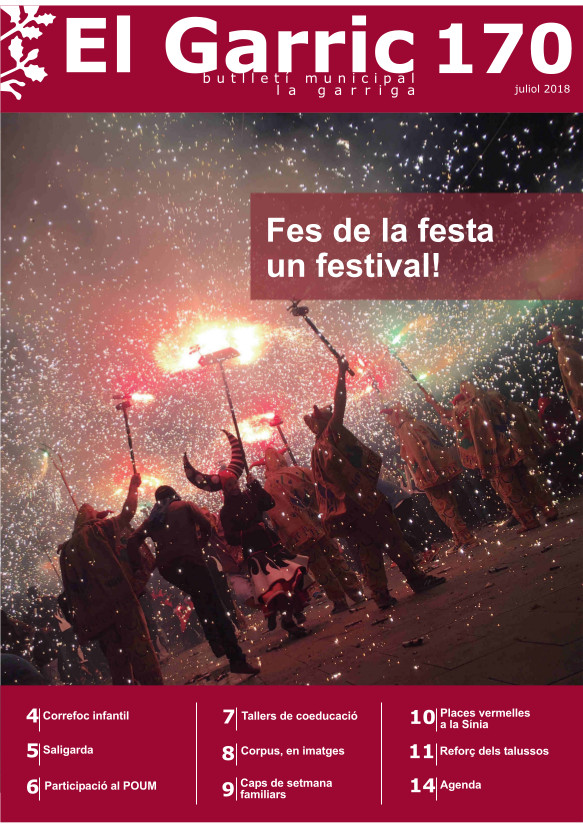 La Festa Major, a la portada d'El Garric de juliol