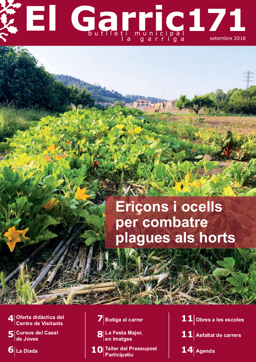 El projecte "Zero Biocides", a la portada del Garric de setembre