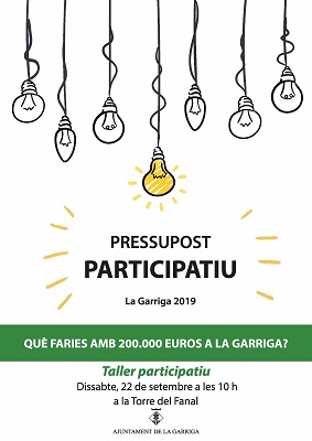 Ja es poden consultar les propostes acceptades del procés de Pressupost Participatiu 2019