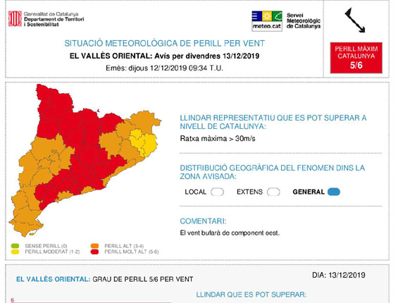 Alerta per ventades