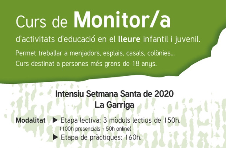 Curs de monitoratge de lleure