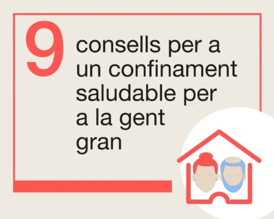 Consells per a un confinament saludable de la gent gran