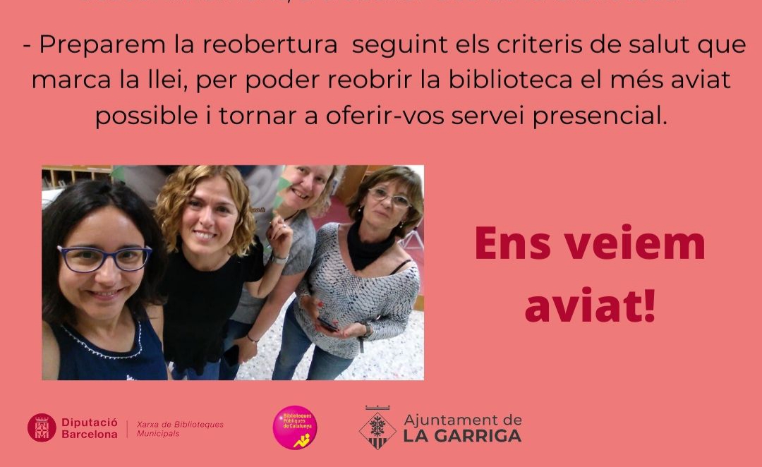La Biblioteca treballa per la seva reobertura