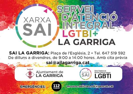 El Servei d'Atenció Integral LGTBI+ ja funciona