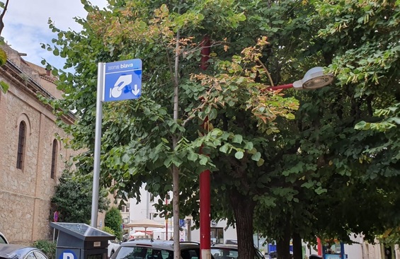 Canvi d'ubicació d'algunes places de la zona blava i vermella