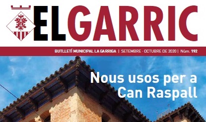 Els nous usos de Can Raspall, a la portada del butlletí