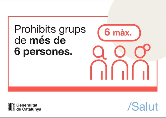 Prohibides les trobades de més de 6 persones