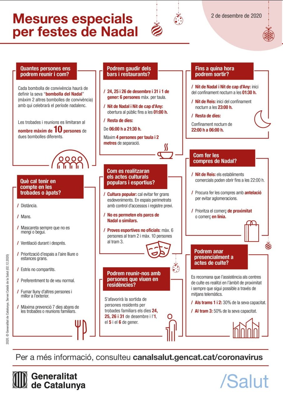 Mesures especials per festes de Nadal 