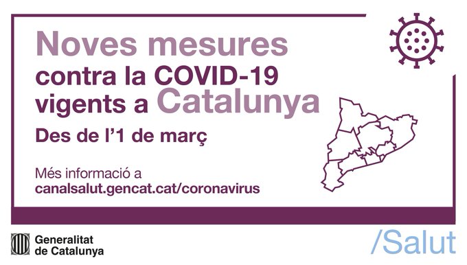 Noves mesures a partir de l'1 de març