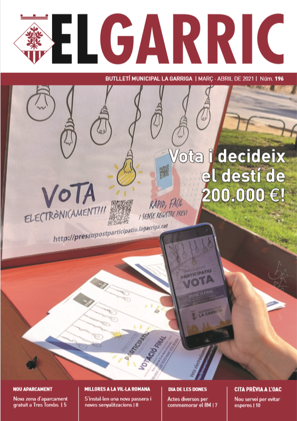 La votació final del Pressupost Participatiu, portada d'El Garric