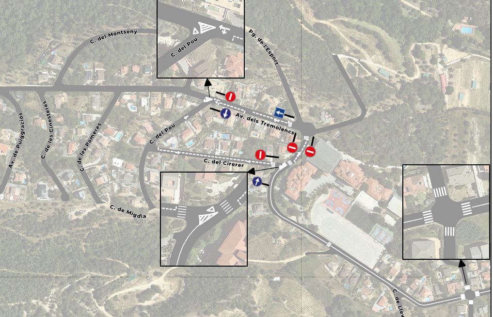 Repintat de carrers i canvis de circulació als Tremolencs