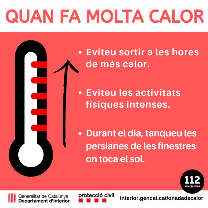 Onada de calor a partir d'aquest dimarts