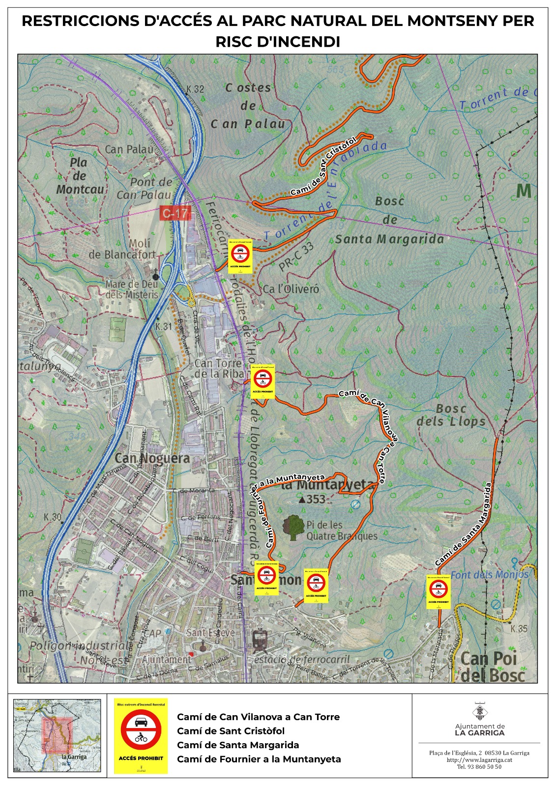 Es restringeix l'accés al Parc del Montseny 