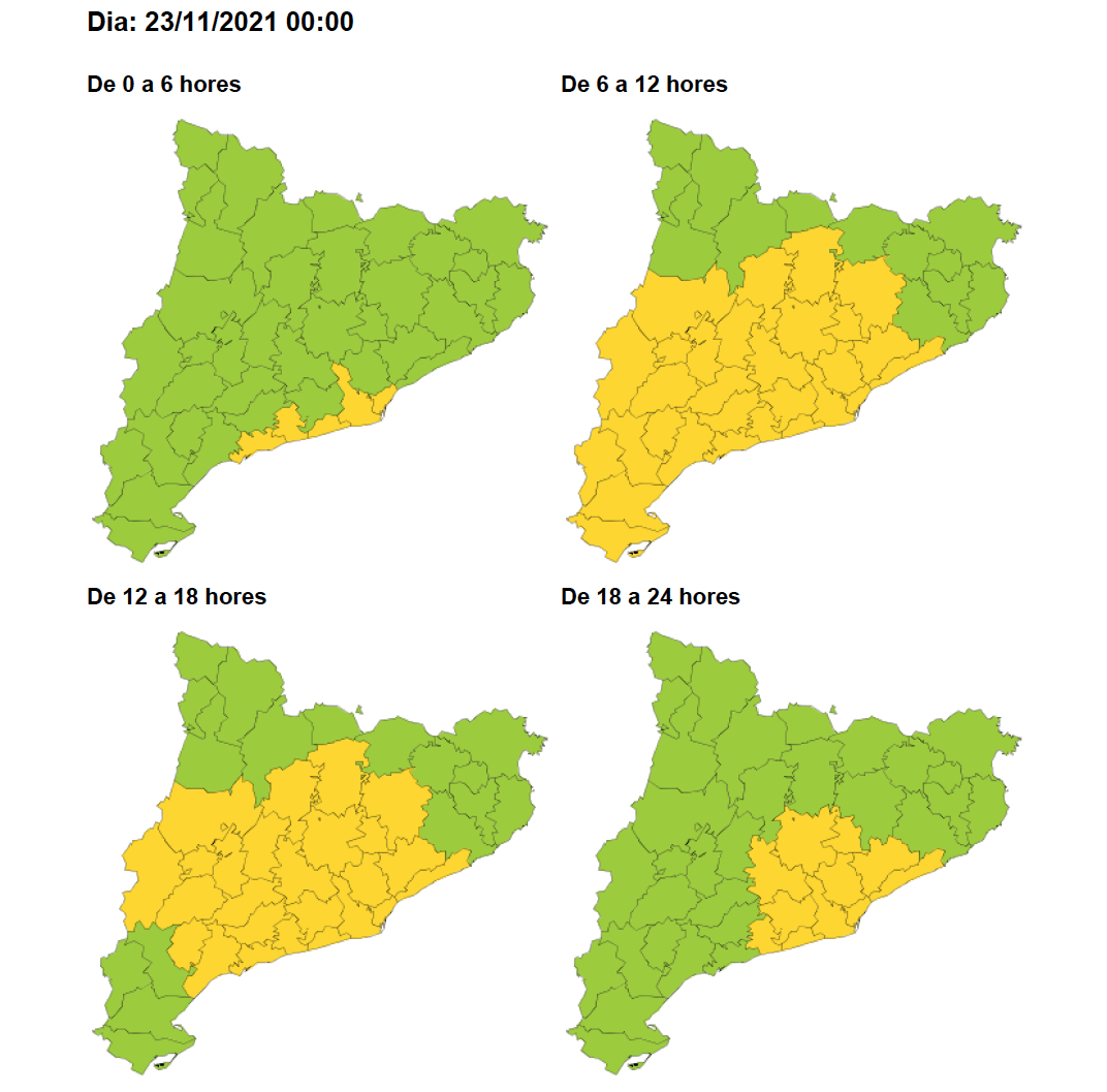 S'activen els plans VENTCAT i INUNCAT