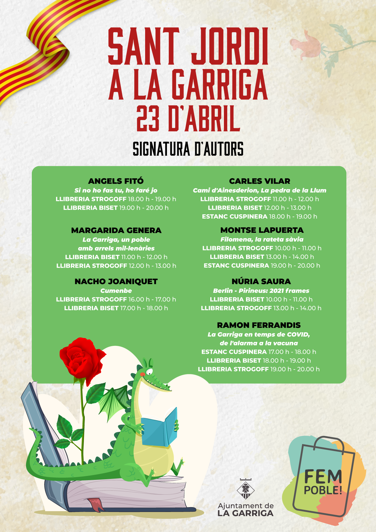 Signatures de llibres per Sant Jordi