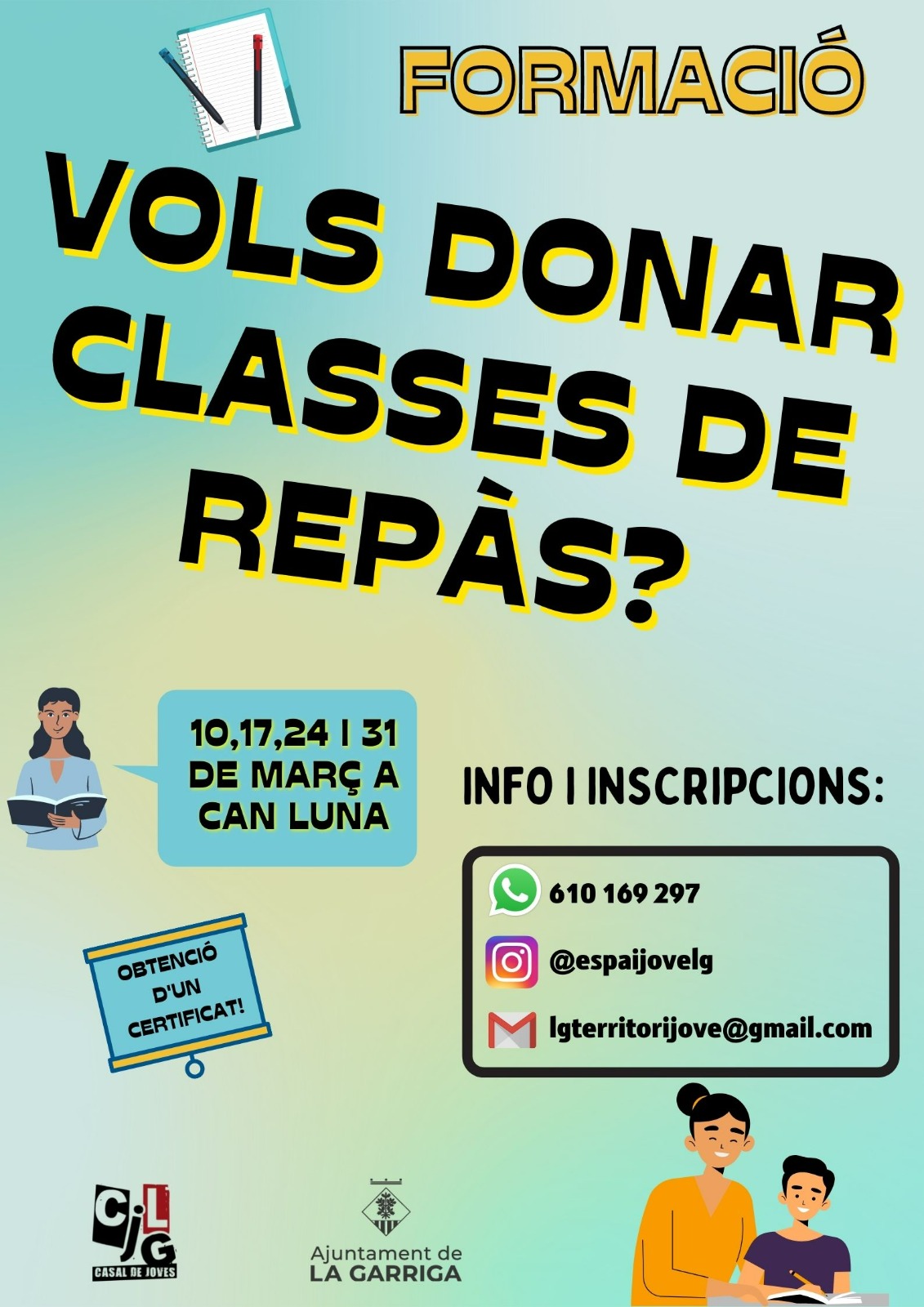 Vols donar classes de repàs?