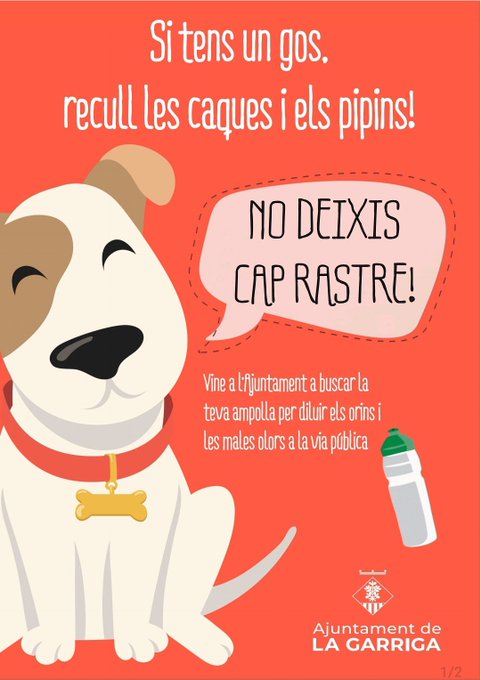 Nova campanya per tenir un poble net d'excrements de gossos