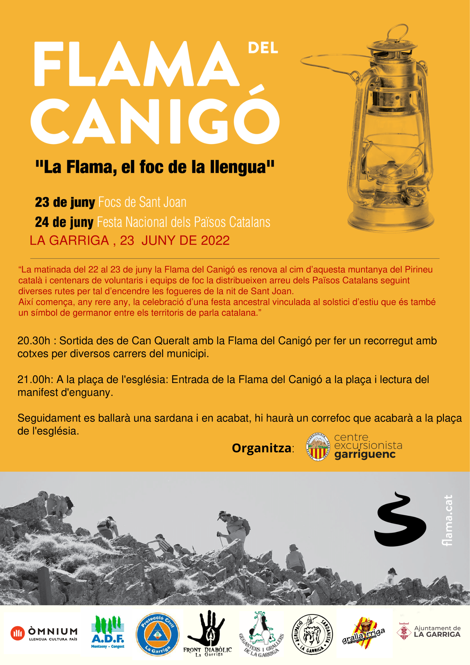 La Flama del Canigó arriba a la Garriga