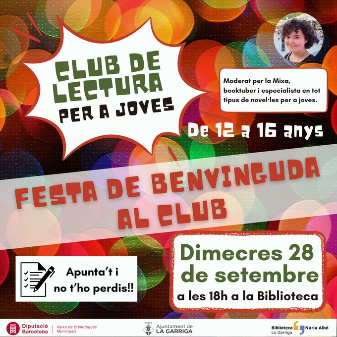 Festa de benvinguda al Club de Lectura per a Joves
