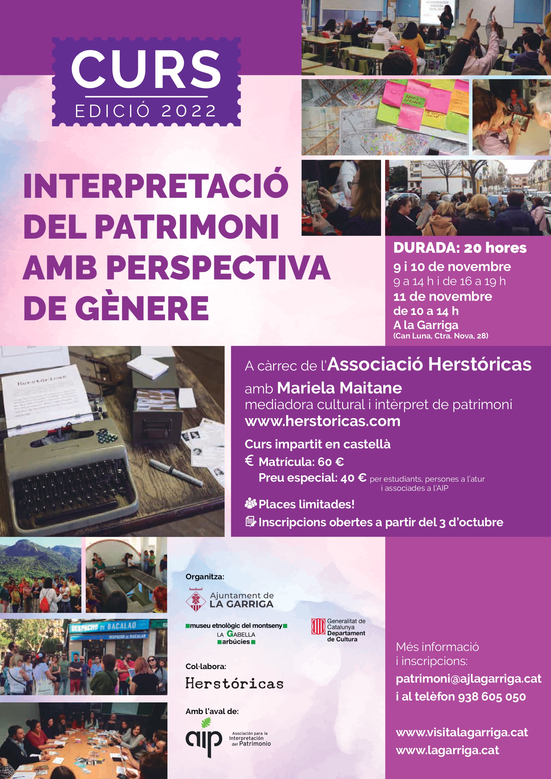 Curs d'Interpretació del Patrimoni amb perspectiva de gènere