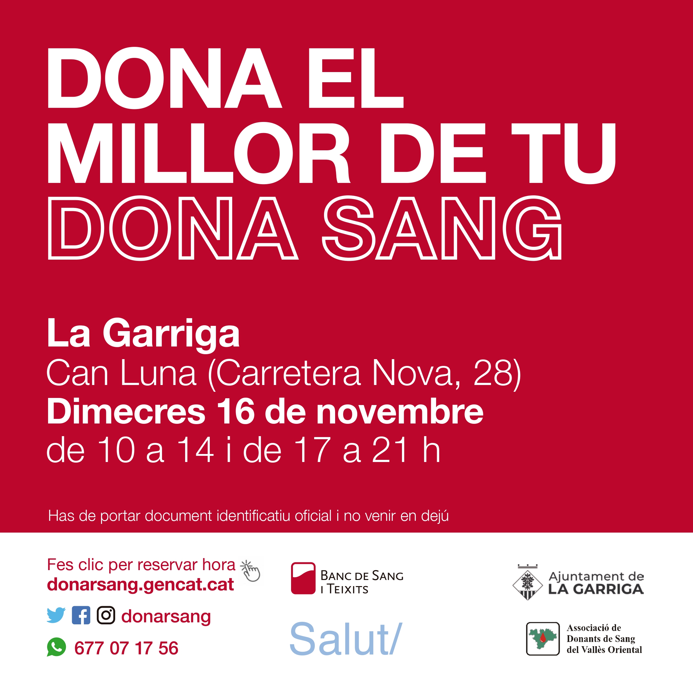 Donació sang la Garriga