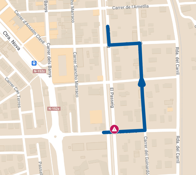 Millora del pas de vianants del Passeig amb el carrer Guifré