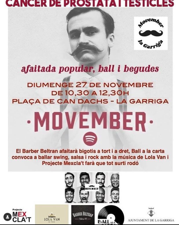 Movember: afaitada popular, ball i begudes