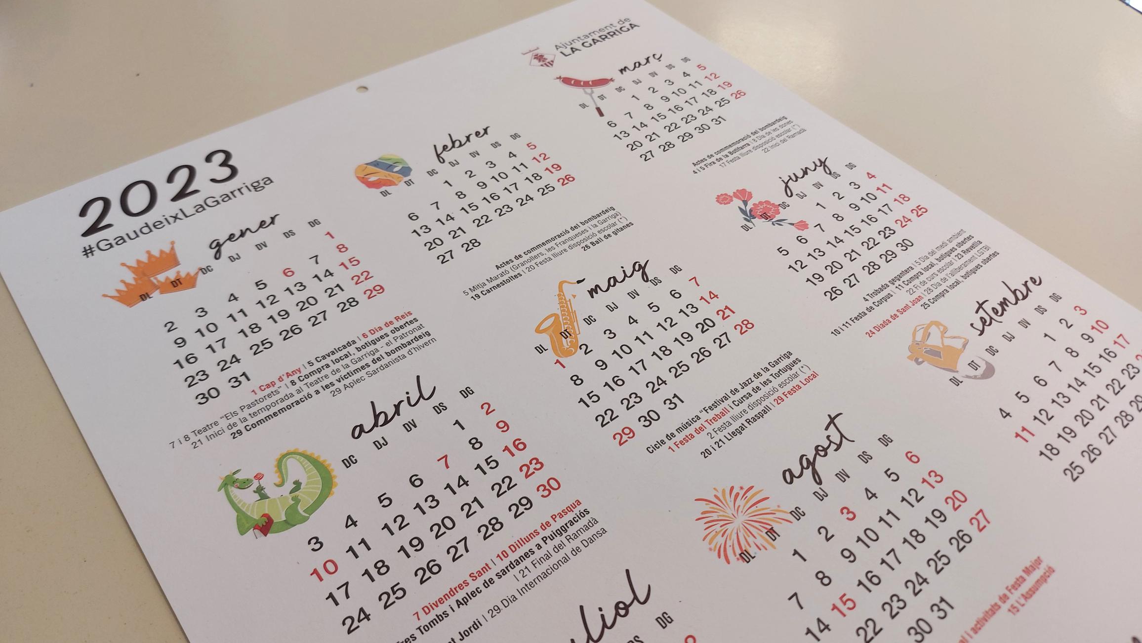 Ja ha sortit el calendari de la Garriga