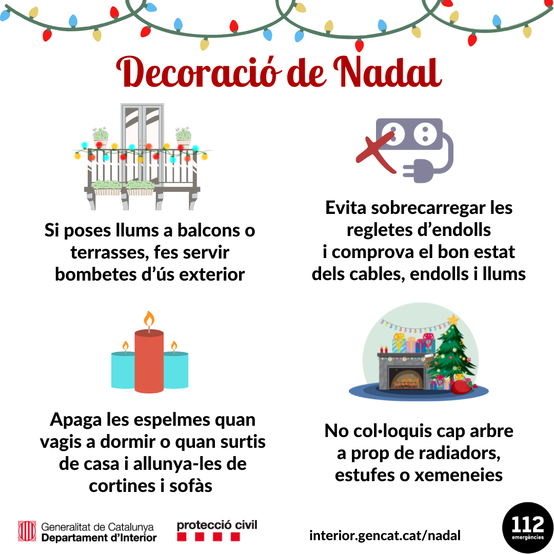 Consells de seguretat per les festes de Nadal