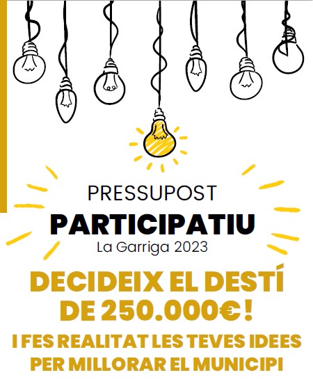 El Pressupost Participatiu del 2023 augmenta en 50.000 €