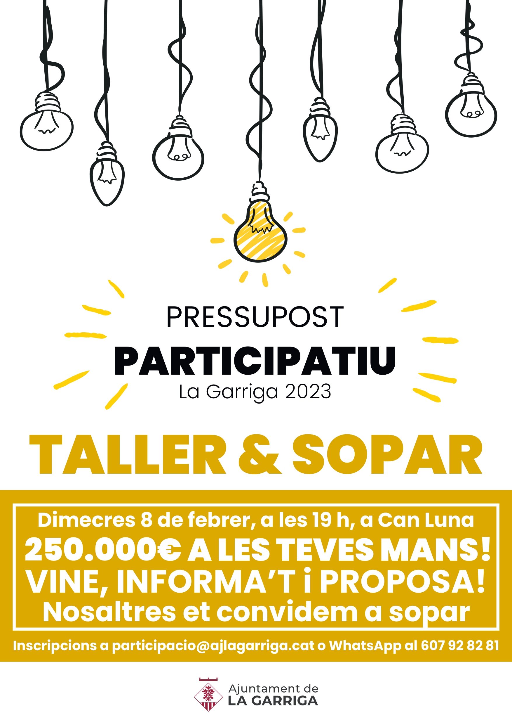 Taller i sopar del Pressupost Participatiu 2023