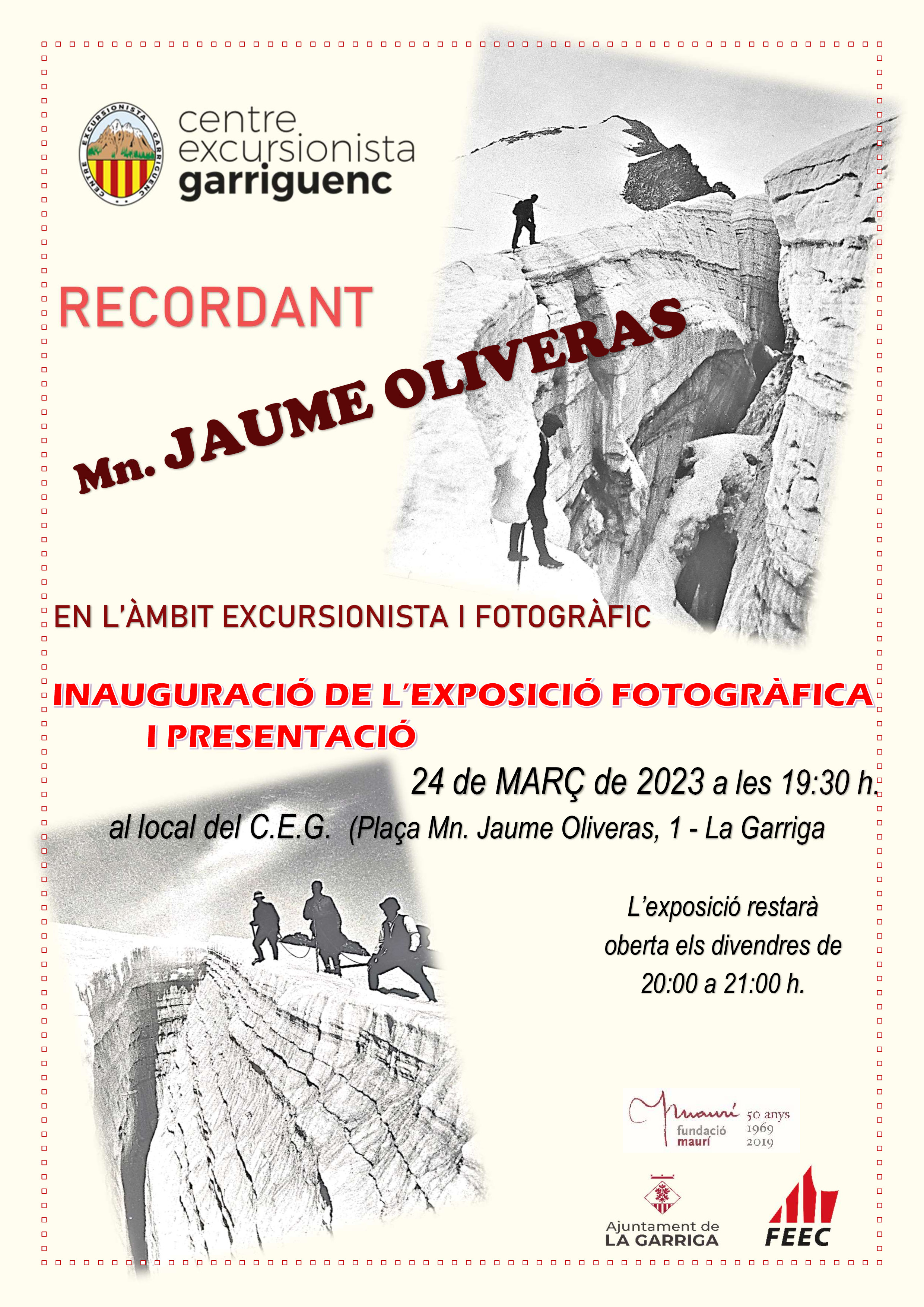 El CEG dedica una exposició a mossèn Jaume Oliveras