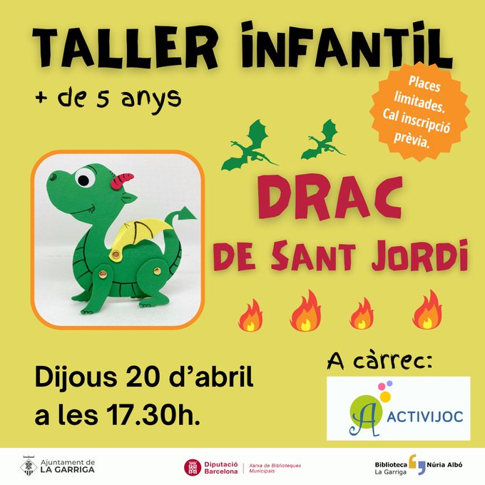 Taller infantil: Drac de Sant Jordi