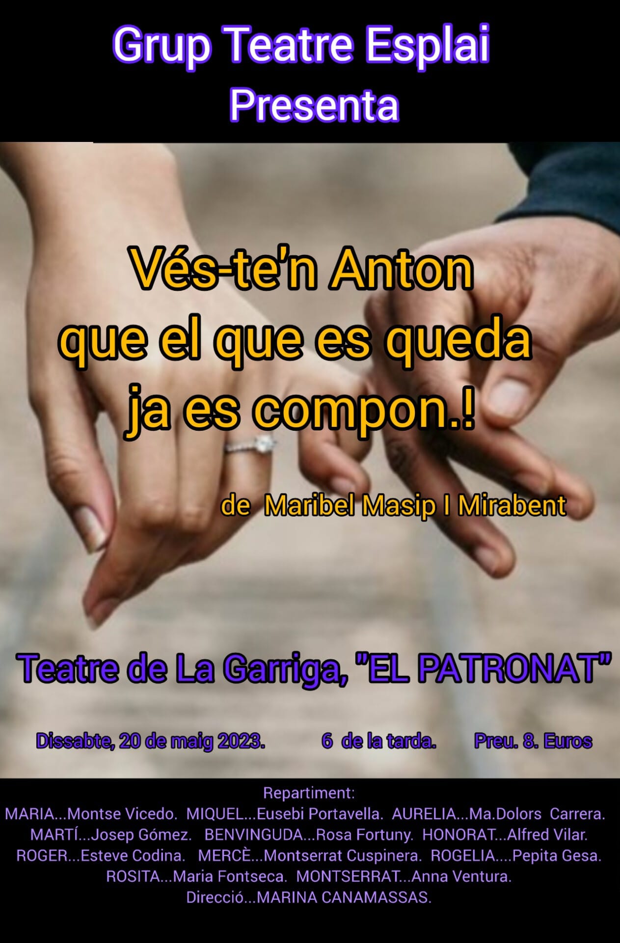 Ves-te'n Anton que el que es queda ja es compon!