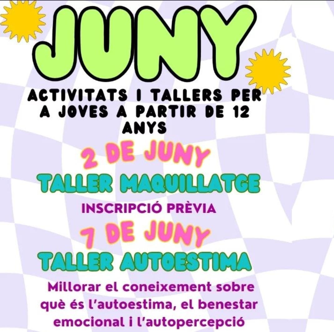 Activitats pel juny a l'Espai Jove