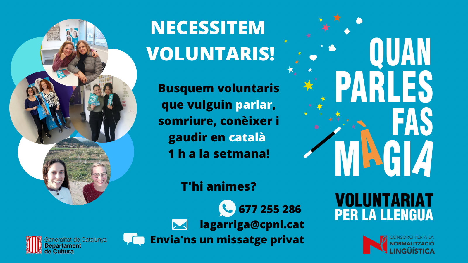 Apunta't al voluntariat per la llengua!