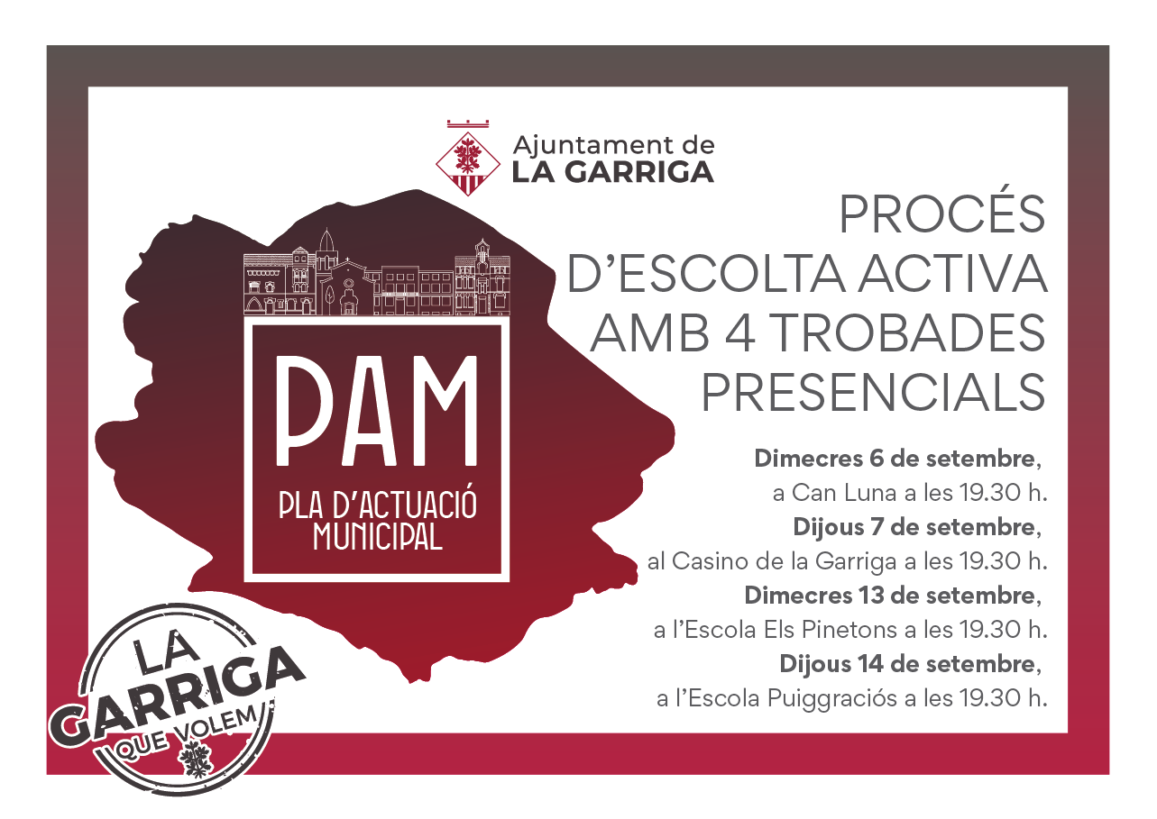 Trobada presencial sobre el PAM