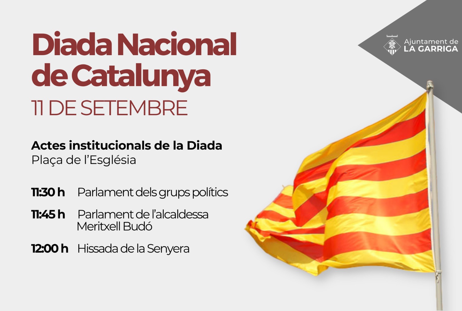 La Garriga commemora la Diada de Catalunya